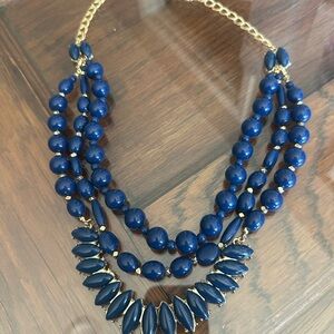 Elegant Blue Beaded Necklace